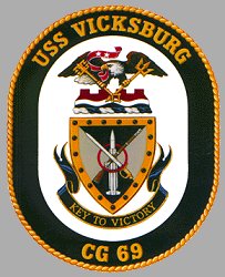 USS VICKSBURG CG 69 U.S.NAVY PATCH WARSHIP GUIDED MISSILE CRUISER SOLDIER USA
