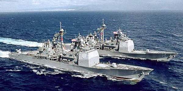 USS Port Royal (CG 73) and USS Lake Erie (CG 70)