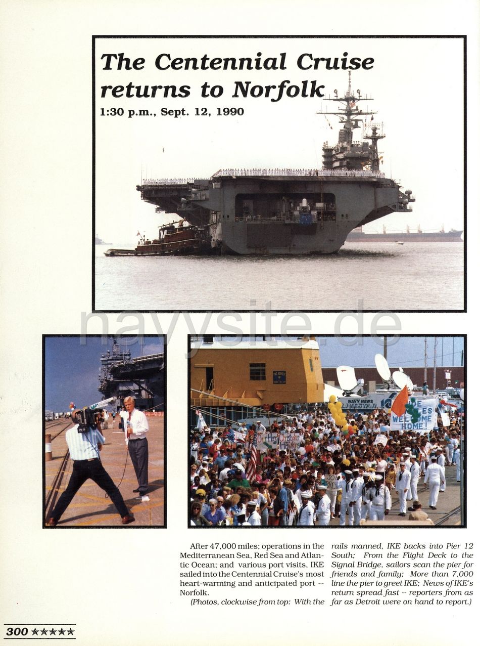 uss dwight d eisenhower cruise book 1990