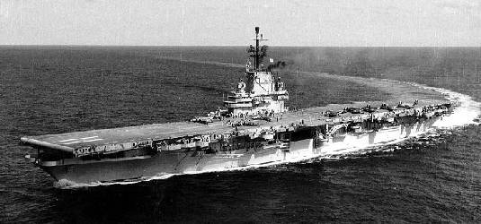 USS Intrepid CVA 11 US Navy aircraft carrier ship print 1957-1959 