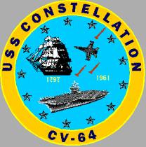 cd2 Uss Constellation CV-64 Postkarte US Marine Kriegsschiff Flugzeug Träger