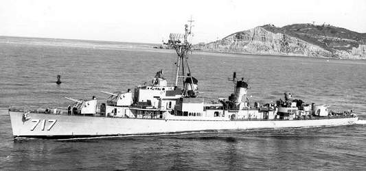 USN Navy Ship Print US Naval Destroyer CHANDLER DD 717 USS THEODORE E 